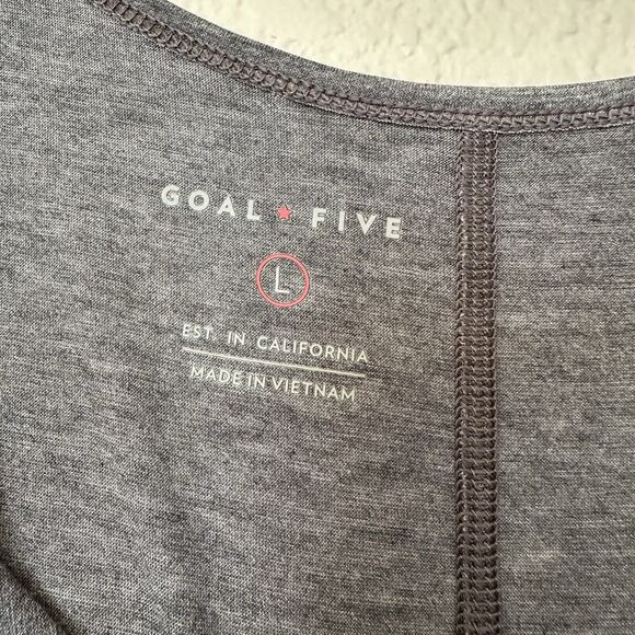 Goal Five Soccer Workout Shirt Heather Gray Size Large EUC - Picture 4 of 6